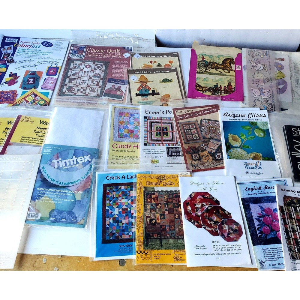 Mixed Sampler Pattern Cross stitch Lot Vintage Various Needlework items
